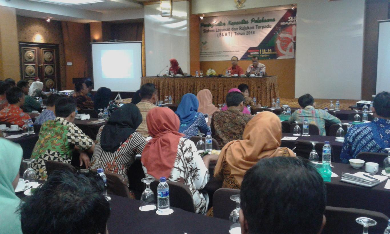 Desa Wonokromo mengikuti Bintek Sistem Layanan dan Rujukan Terpadu (SLRT)  