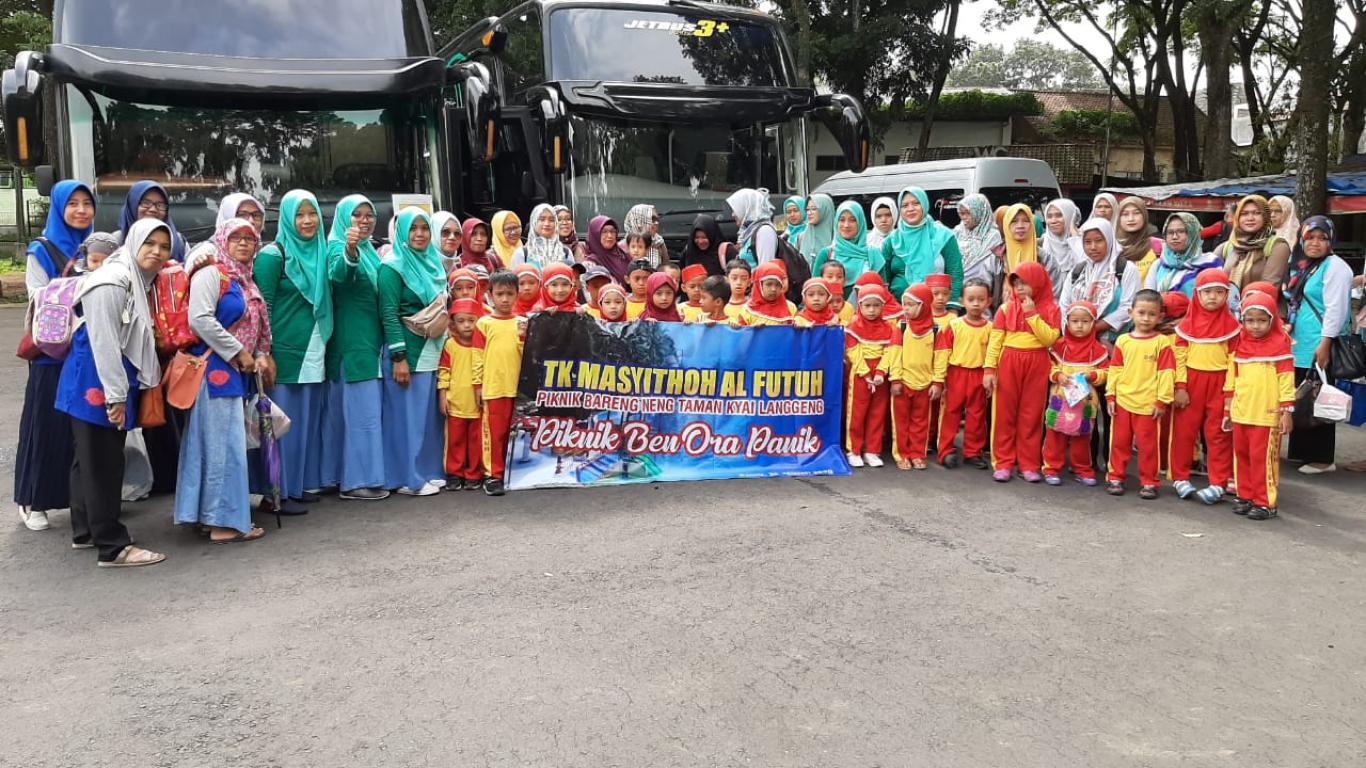 Siswa Siswi  TK Masyithoh Al Futuh Pandes II Antusias Rekreasi di Taman Kyai Langgeng