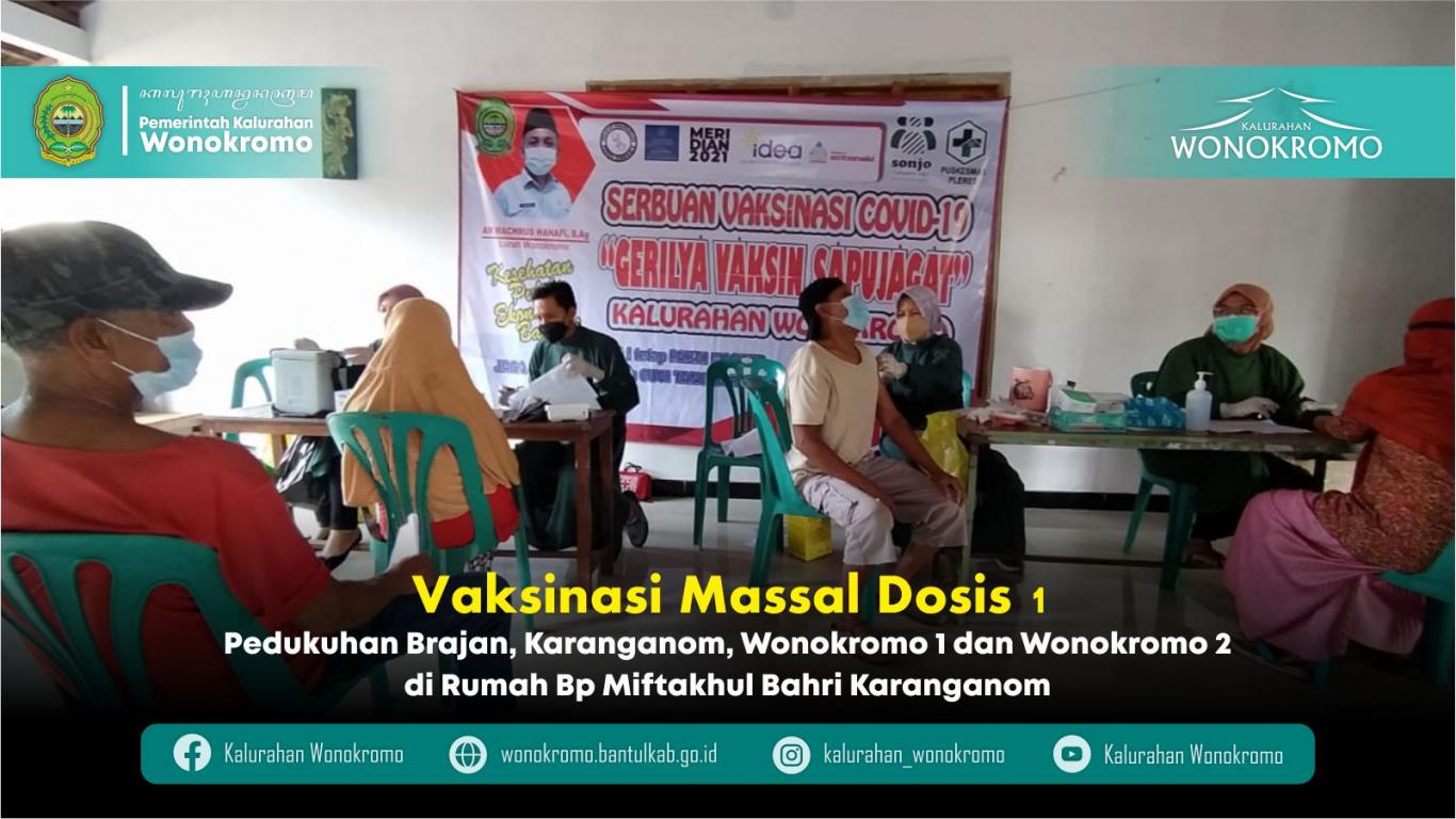 Vaksinasi Massal Dosis 1 Kring Karanganyar