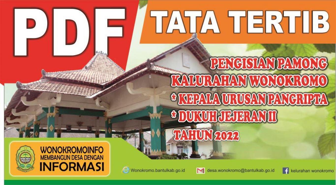 Tata Tertib Pengisian Pamong Kalurahan Wonokromo Tahun 2022