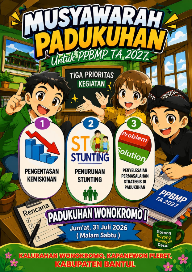 Musyawarah Padukuhan dan Posko Layanan PBB-P2 Digelar Serentak di Kalurahan Wonokromo 